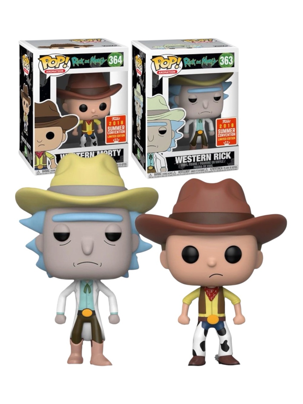 FUNKO POP! WESTERN 363 RICK & 364 MORTY - BNIB